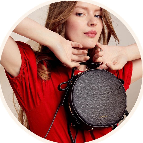 Senreve Black Circa Pebbled Leather Bag New With Tags - Picture 4 of 9